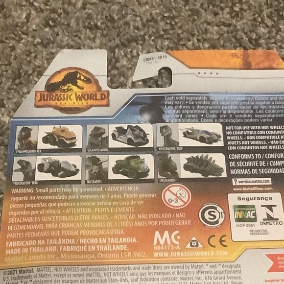 Hot Wheels Jurassic World Dominion VELOCIRAPTOR BETA Character Car NEW Mattel - Picture 3 of 7